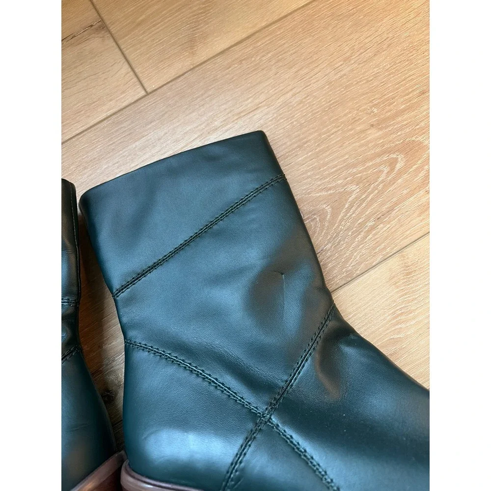 Franco Sarto Womens‎ Stevie Green Mid-Calf Boots Shoes Size 10 Medium Stormy